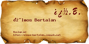 Álmos Bertalan névjegykártya